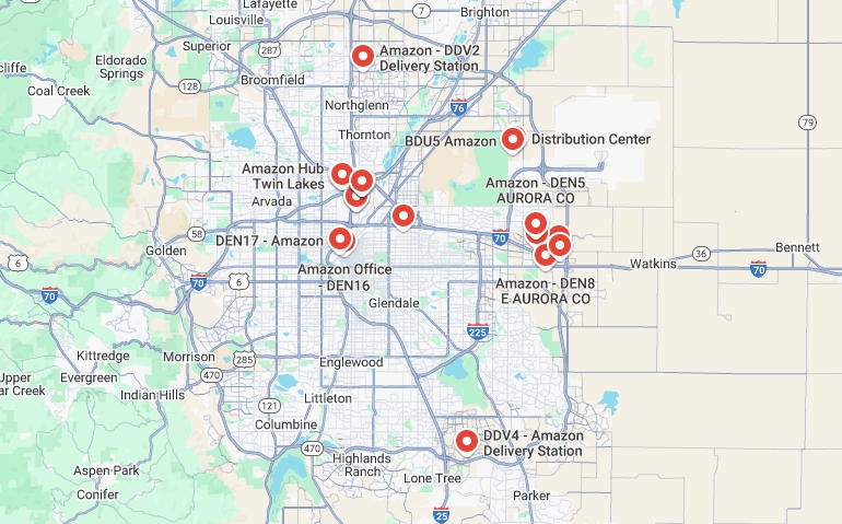 Amazon Warehouse Locations in Colorado