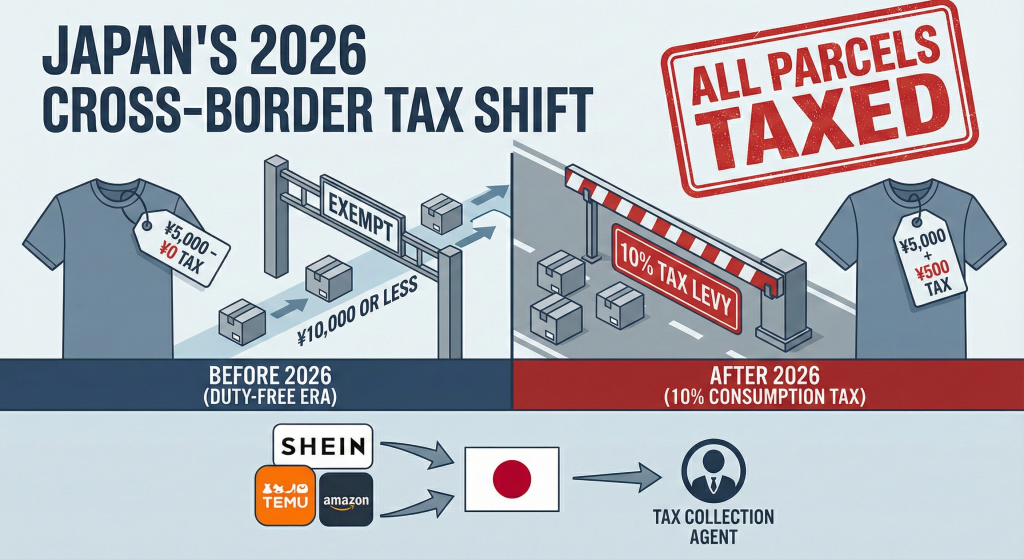 Japan to End Duty-Free Era for Cross-Border E-Commerce in 2026