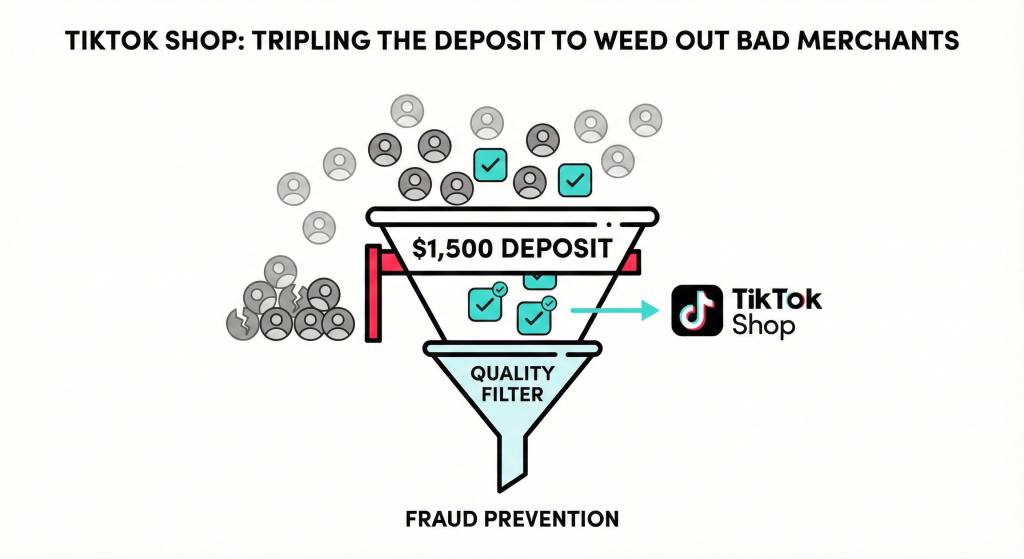 TikTok Shop Triples Security Deposit to $1,500 in Major Crackdown